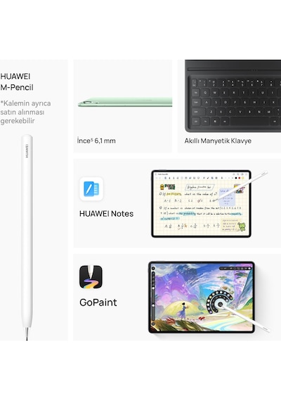 Huawei Yeni 2026 Matepad 11.5 S Ultra Net Papermatte Ekran 12 GB 256 GB 11.5" Tablet + Klavye