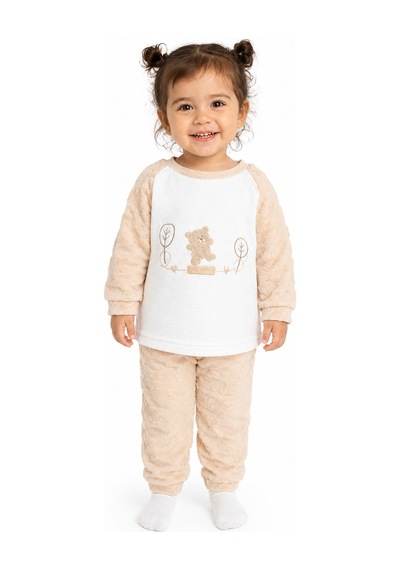 Babyhola Kız Erkek Bebek Ay Desenli Takım 15608 Kahverengi