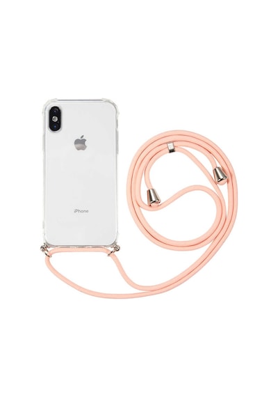 Apple Uyumlu iPhone  Xs 5.8 Kılıf Boyna Askılı İpli Şeffaf Kılıf