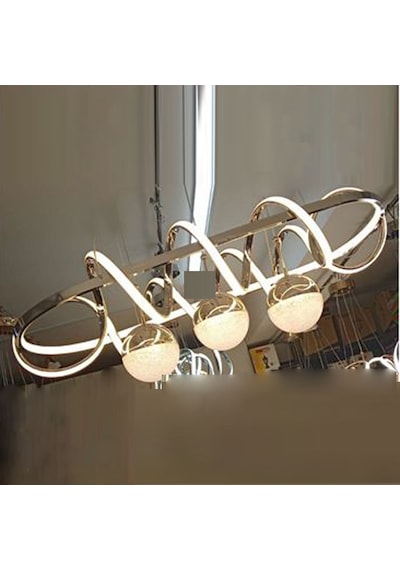 Has Light Yemek Masası Model Led Avize 3 Renkli Altın Rengi Gövde