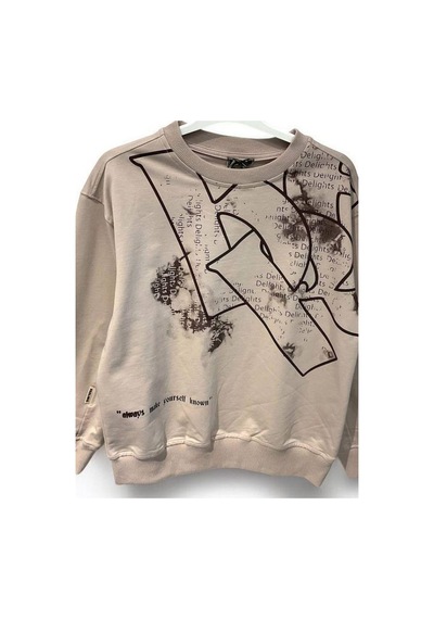 Carinos Erkek Çocuk Delights Yazılı Sweat-15185 Vizon