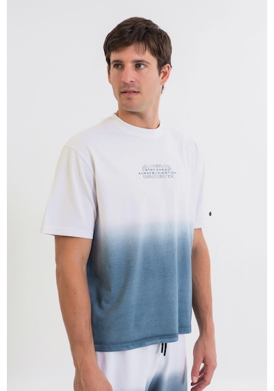 Maraton Boxy Fit Erkek Bisiklet Yaka Beyaz T-shirt Beyaz