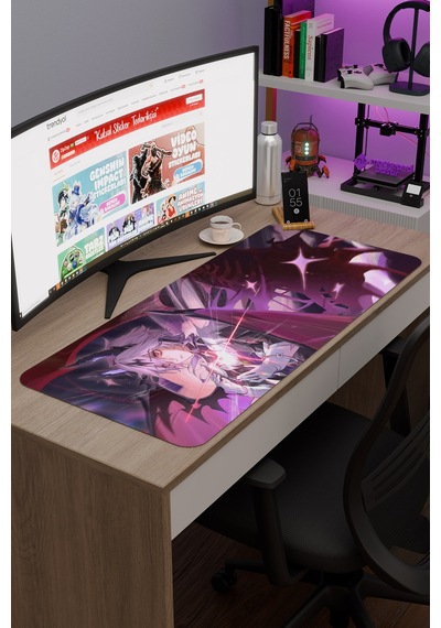 Durin Genshin Impact Anime Oyuncu V2 - 90x40 Xxl Gaming Mouse Pad Fare Altlığı