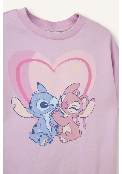 Defacto Dısney Lılo & Stıtch Lisanslı 2li Leylak Pijama Takımı Kız Bebek H5750a526smpr139 Mor-pr139