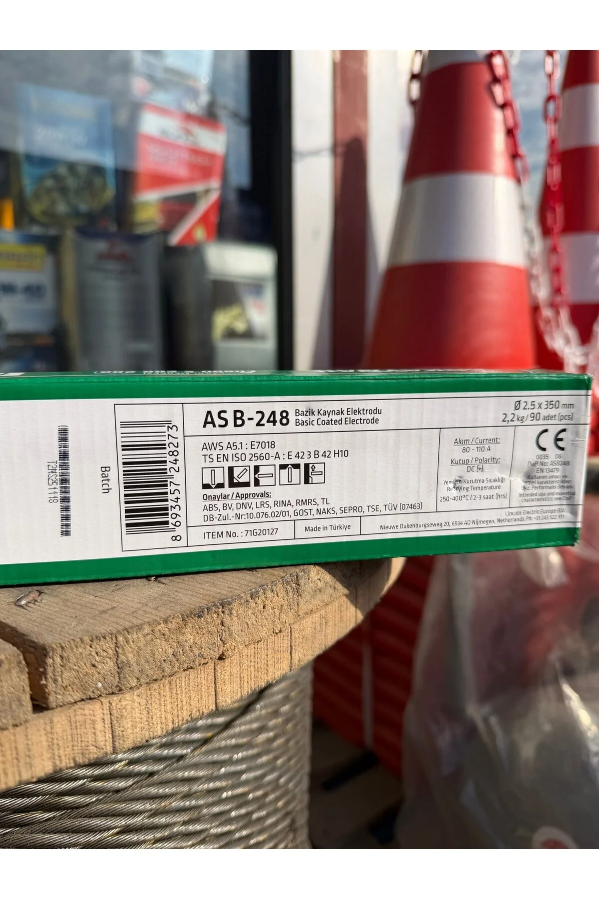 Asb-248 E7018 Bazik Kaynak Elektrodu 2,5x350 Mm 2,2 Kg 90 Adet