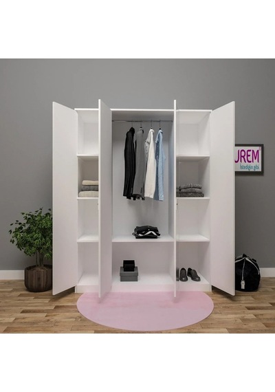 Emily Aynalı Gardrop Mdf Beyaz Emily Aynalı Gardrop Mdf Beyaz