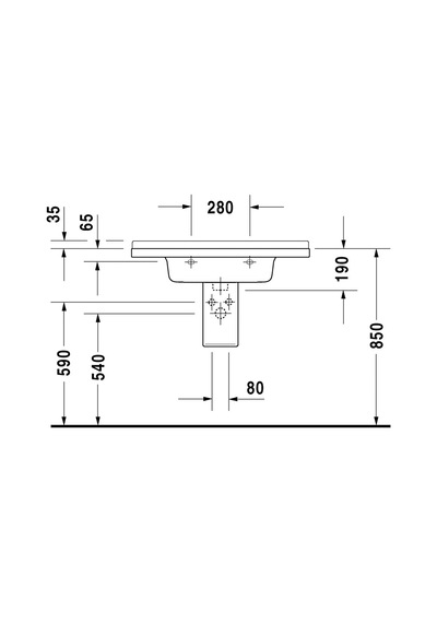Duravit Starck 3 Etajerli Lavabo 850 x 485 MM 0304800000