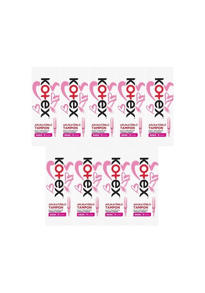 Kotex Aplikatörlü Tampon Süper 72 Li Set 9pk 8