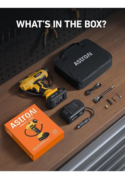 2'si 1 Arada Metal Silindir Hava Kompresörü, 20v Pil Ve 12v Araç Güç Kaynağı, Motosiklet, Araba Ve Bisiklet İçin