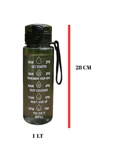 Suluk & Su Şişesi & Sporcu Matara Turuncu 1000 Ml Çok Renkli