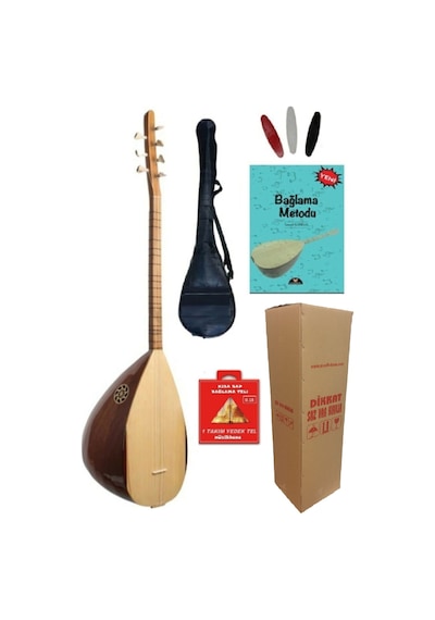 Kısa Sap Bağlama Saz Seti Bağlama Kılıf Tel Tezene