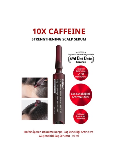 Kafein İçeren Dökülme Karşıtı, Güçlendirici Saç Serumu Kundal 10x Caffeine Strengthening Scalp Serum