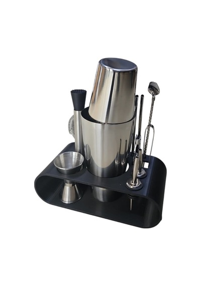 10 Parça Avantajlı Kokteyl Hazırlama Seti Boston Shaker 750 Ml Stand Hediyeli, Kutulu