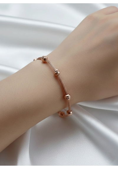 Çekirdekjewelry 925 Ayar Gümüş Tasarım Rose Dorika Bileklik Rose