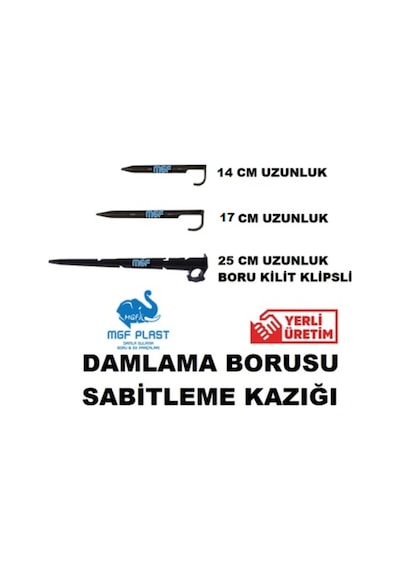 Mgf Damlama Borusu Hortumu Toprağa Sabitleme Kazığı Ve Aparatları