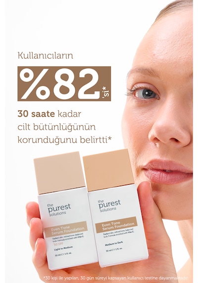 The Purest Solutions Cilt Tonu Eşitleyici & Leke Karşıtı Serum Fondöten SPF50+ 30 ML Orta / Koyu Ton