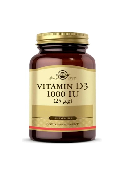 Solgar Brewer's Yeast With Vitamin B12 250 Tablet + Vitamin D3 1000 Iu 100 Tablet
