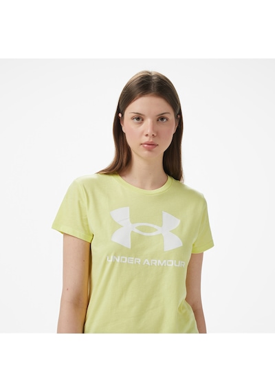 Under Armour Sportstyle Logo Ss Kadın Sarı T-shirt 1356305 SARI