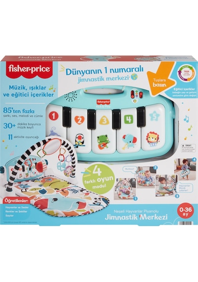Fisher-Price Neşeli Hayvanlar Piyanolu Jimnastik Merkezi HWY49