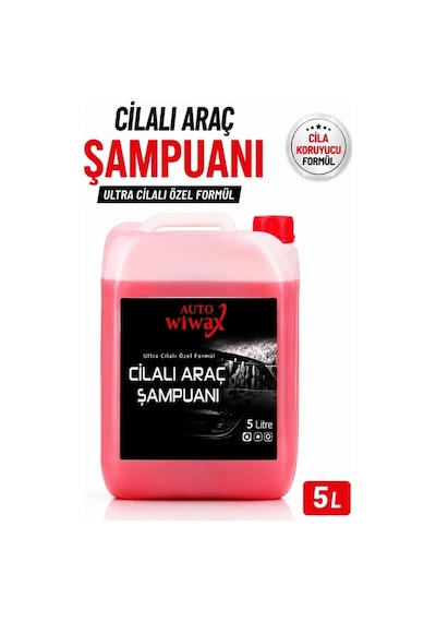 Auto Wiwax Cilalı 5 Litre Araç Şampuanı Oto Yıkama Şampuanı Boya Koruyucu Parlatıcı