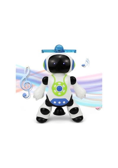 Dans Eden Robot Pervaneli 3d Işıklı Sesli Müzikli Pilli Robot Oyuncak 0