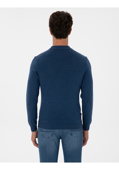 Pierre Cardin Erkek İndigo Melanj Kazak /triko 50315456-vr155 İndigo Melanj