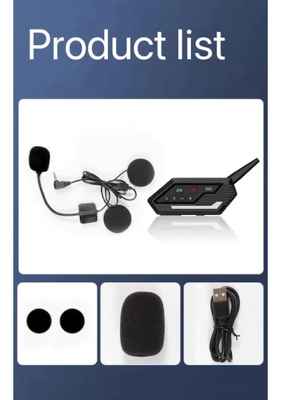Vothoon BT62 Kablosuz Bluetooth Intercom 2 Motosiklet Kask Kulaklığı
