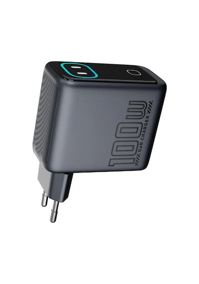 Gan Power Gn-03 100w 3 Portlu Gan Hızlı Şarj Cihazı + 60w Hızlı Şarj Kablosu Hediyeli - Tft Akıllı Renkli Ekran, Bot İfadesi Animasyonlu Adaptör .