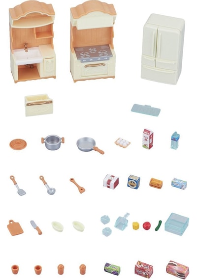 5341 Sylvanian Families Mutfak Seti 35 Parça + 3 Yaş Figürler