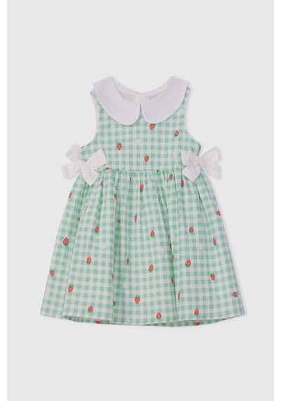 Panço Kız Bebek Bebe Yakalı Turkuaz Elbise 2611gb26050 Mavi