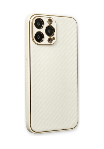 Hnrlıshp Newface Apple iPhone Uyumlu  13 Pro Max Kılıf Coco Karbon Silikon - Beyaz