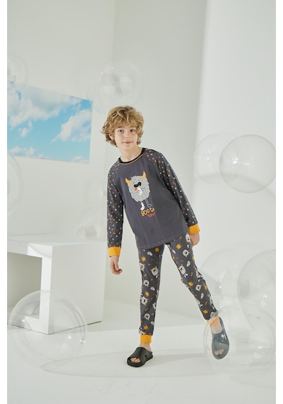 Sevim Erkek Çocuk Uzun Kol Füme Pijama Takımı C8t5n5o8 001