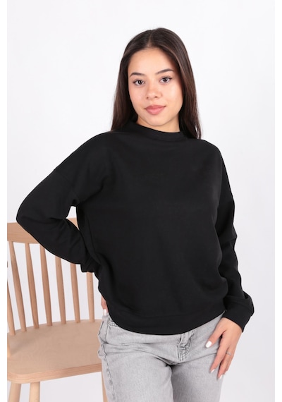 Busem W0011055 Kadın Modal Sweatshirt Siyah