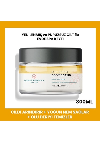 Bahar Babacan Jojoba Yağı Özlü ve Mineral Tuzlu Yumuşatıcı Etkili El Ayak ve Vücut Peeling 300 ML