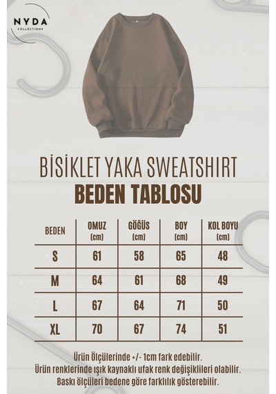 Unisex Uzun Kollu Winnie The Pooh Baskılı Bisiklet Yaka Kapüşonsuz Şardonlu Oversize Sweatshirt Beyaz