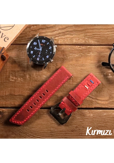 Vagave Huawei Watch Hakiki Deri Kordon Gt,-Gt2-Gt3-Gt3 ,20mm-22mm