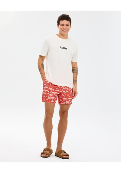 Skechers M 7 Inch Swimshort Erkek Kırmızı Deniz Şortu S2610132-0120 Kırmızı
