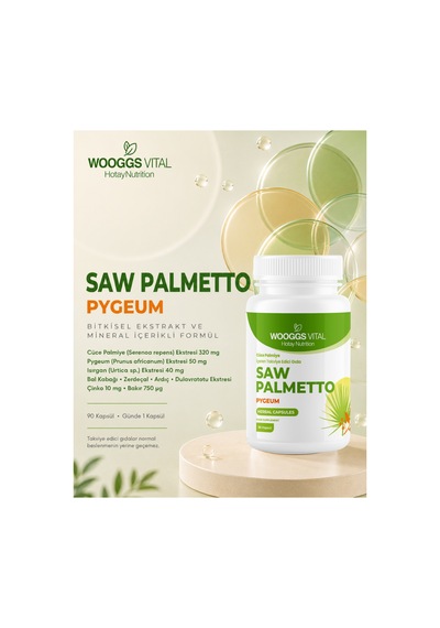 Cüce Palmiye 320 Mg Pygeum 50 Mg Takviye Edici Gıda 90 Kapsül