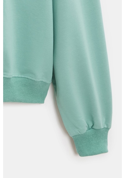 Sââde Kadın Oversize Bisiklet Yaka Basic Casual Sweatshirt Mint