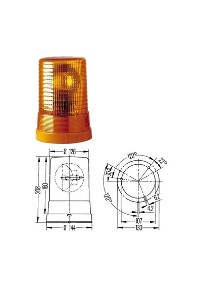Galaksi Lamba 24v Sarı Kl-710 Doner Lamba Ampüllü 1