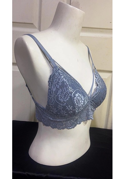 Koza Kadın Desteksiz İpli Soft Bralet Sütyen-gri