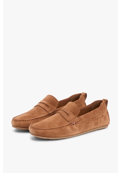 Tommy Hilfiger Core Süet Driver Erkek Taba Loafer Ayakkabı-13349 Taba