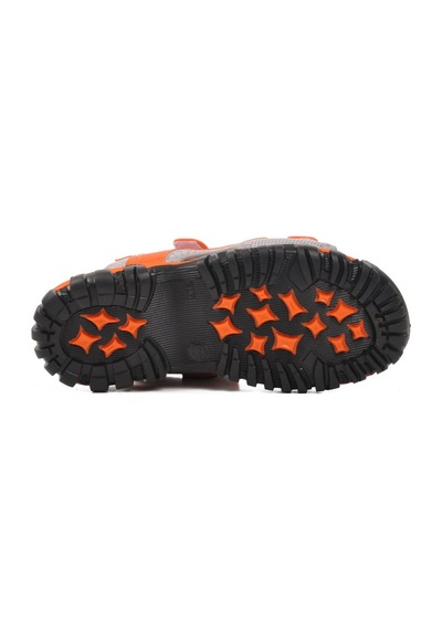 Ayakmod 24-410-f Siyah-turuncu Ortopedik Erkek Çocuk Sandalet 001