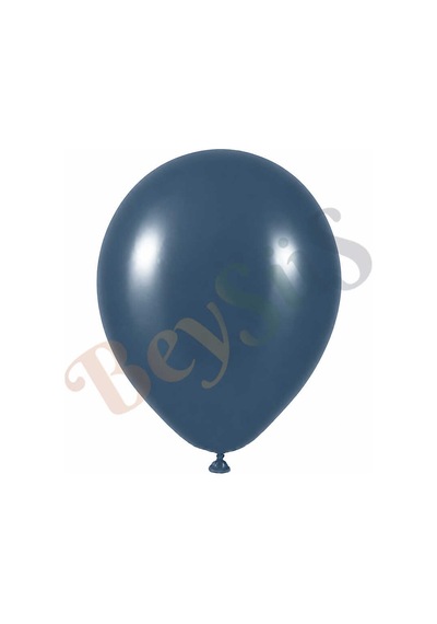 Fırtına Mavisi Renk Lateks Retro Balon 30 Cm - 12 Adet Lacivert