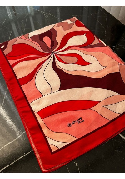 Siyane Scarf Naturel Desen Şal 12 Çok Renkli