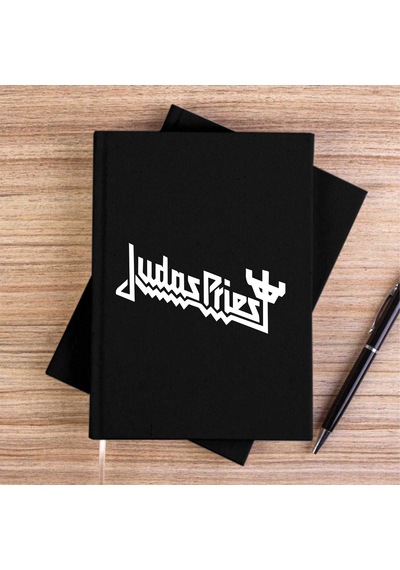 Judas Priest Siyah Çizgisiz Kanvas Defter