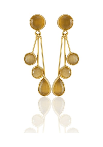 Kadir Jewellery22 Ayar Altın Kaplama Vintage Küpe -el İşçiliği Ve Hipoalerjenik Küpe Sarı