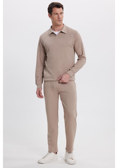 Tudors Erkek Slim Fit Dar Kesim Beli Bağcıklı 3 Cepli Geniş Paça Koyu Vizon Eşofman Altı-41914 Vizon Tudors Erkek Slim Fit Dar Kesim Beli Bağcıklı 3 Cepli Geniş Paça Koyu Vizon Eşofman Altı-41914 Vizon