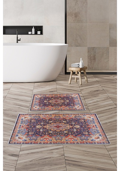 Alanur Trend Kaymaz Taban Dijital Banyo Takımı Kt435 Mavi