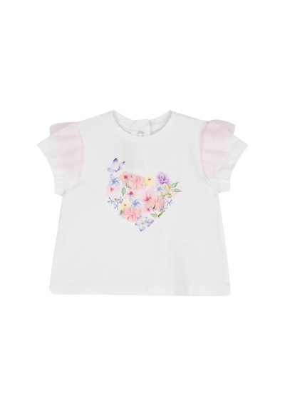 Chicco Kız Bebek Kısa Kollu Tişört 09101834000000 000031 Beyaz